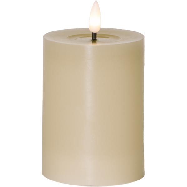 Blockljus beige LED 12,5cm