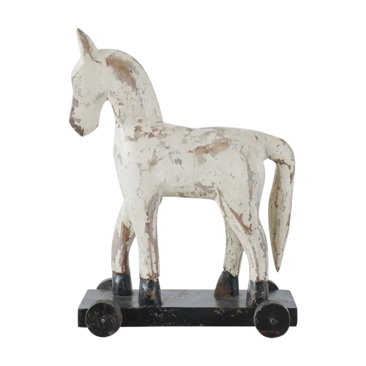Troja Häst på hjul, Vit
