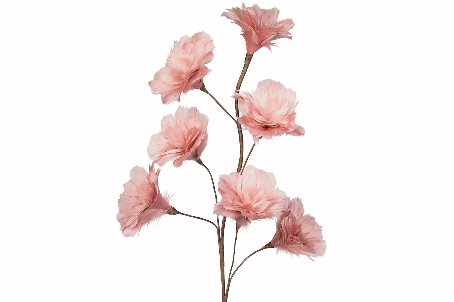 Kvist med fjäderblommor gammelrosa 100cm