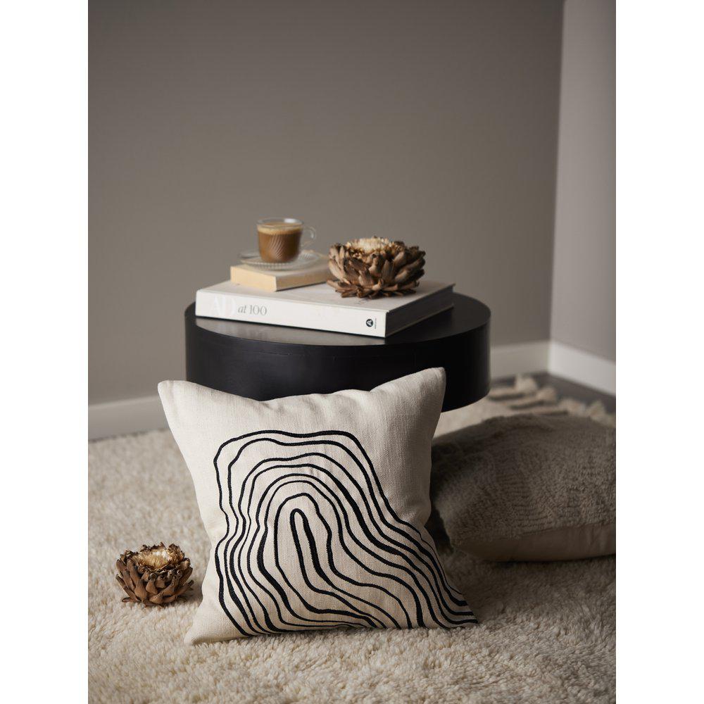 Curve kuddfodral svart/vit 45x45cm