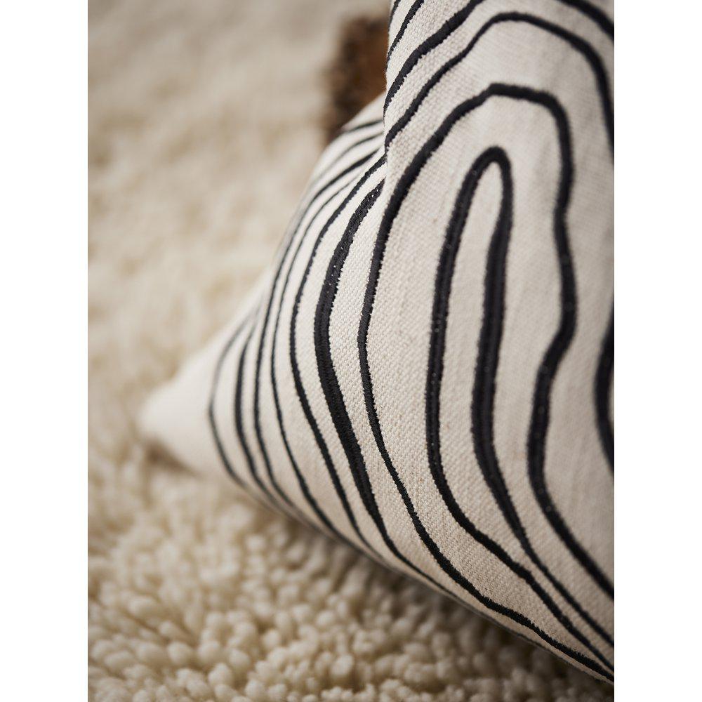Curve kuddfodral svart/vit 45x45cm