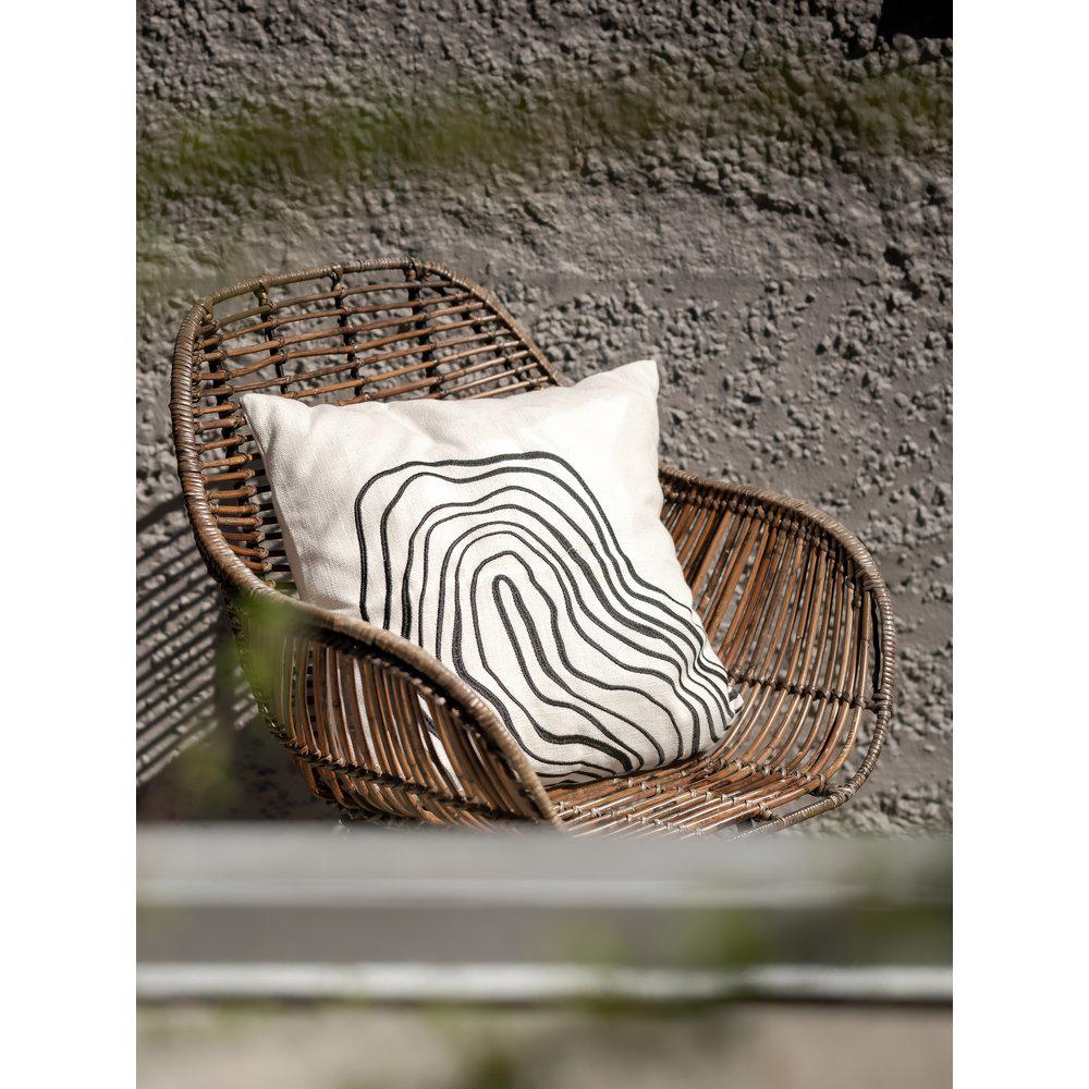 Curve kuddfodral svart/vit 45x45cm