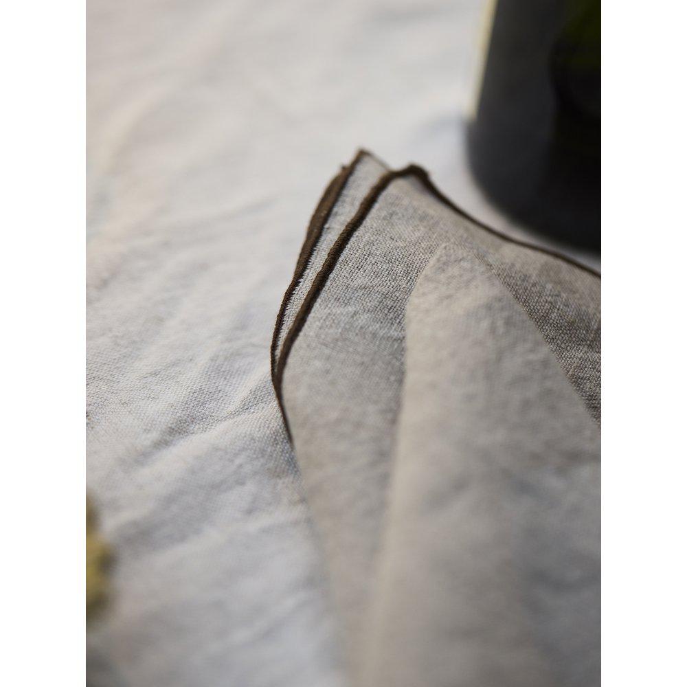 Celine servett linne beige/brun 45x45cm