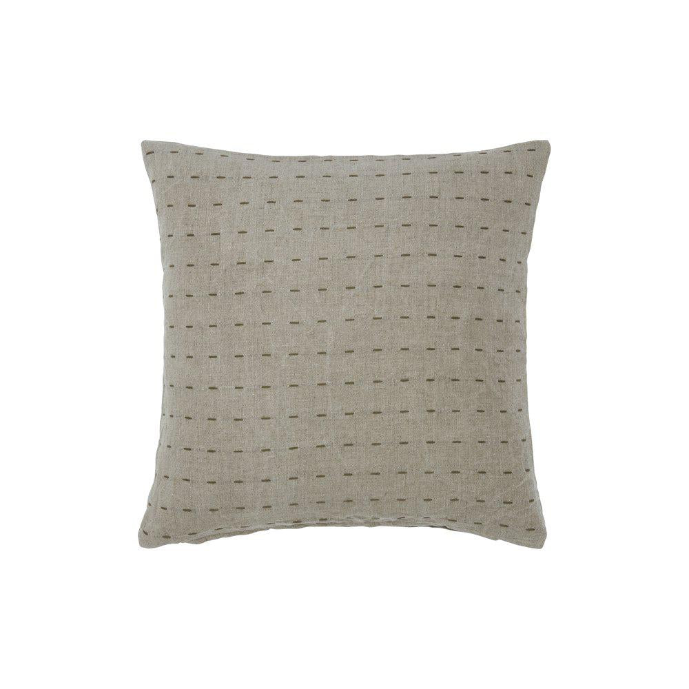 Harriet Kuddfodral lin med brodyr 50x50cm