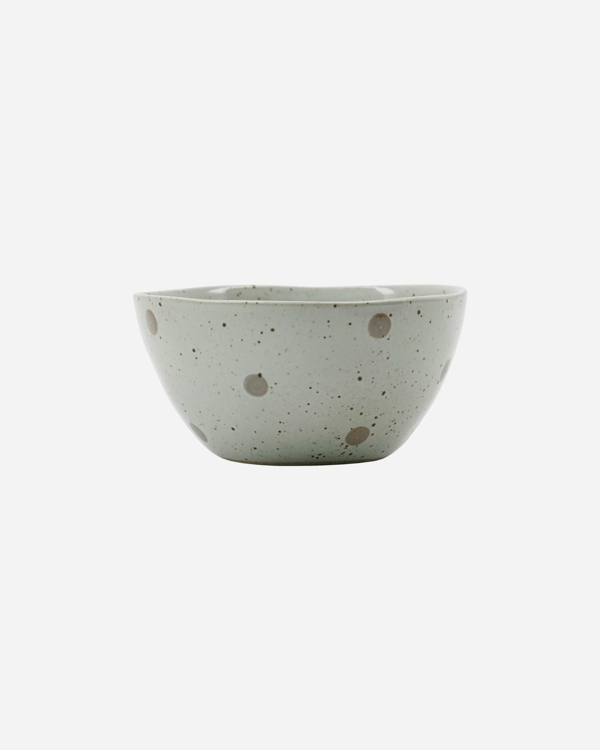 Skål dots vit/grön 12cm