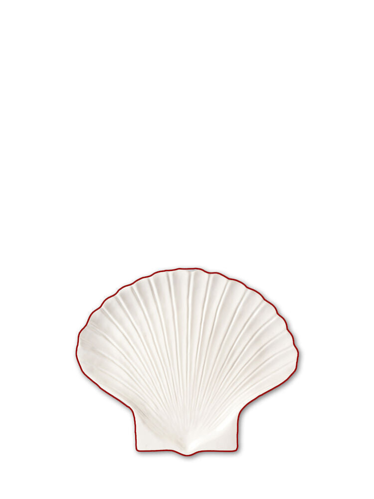 Shell plate S White/red line