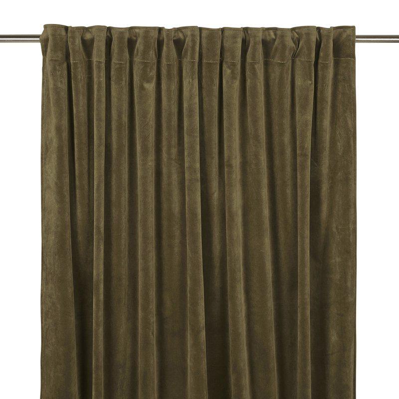 Velvet gardinlängder oliv 2x140x280cm