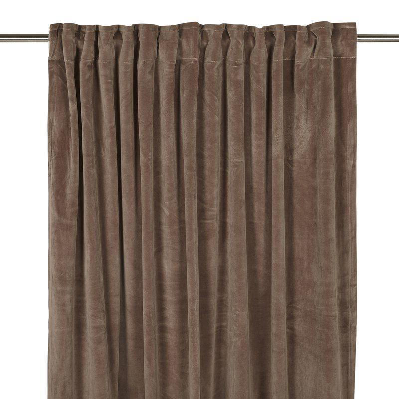 Velvet gardinlängder brun 2x140x280cm