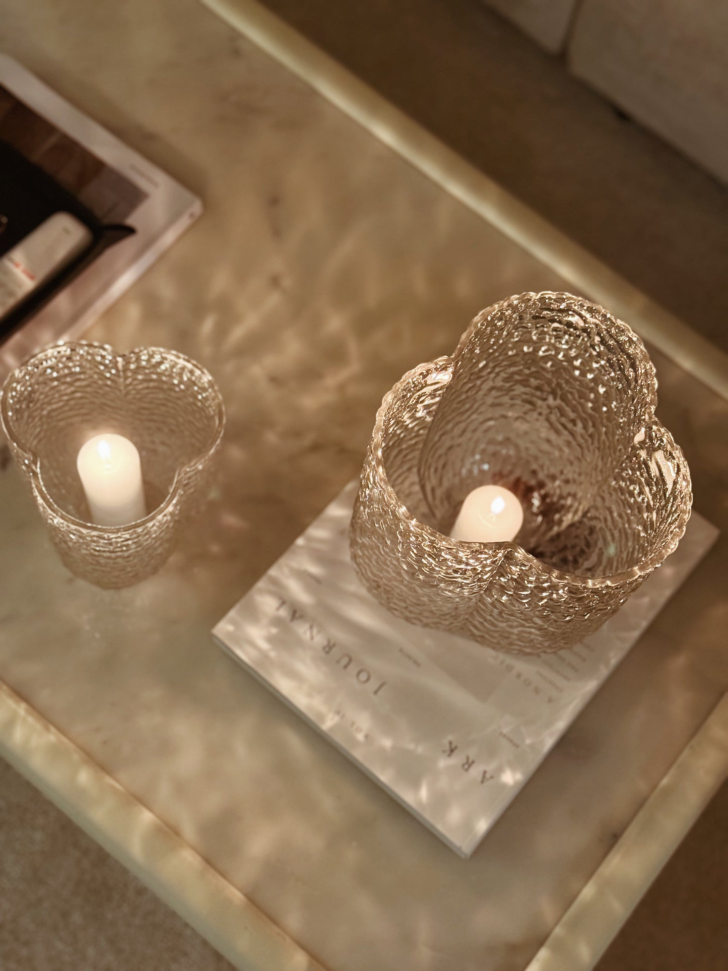 Vas mönstrat glas S