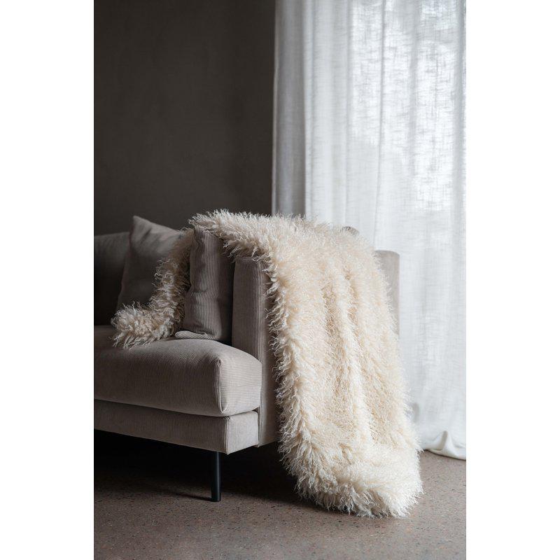 Curly pläd offwhite 120x150cm