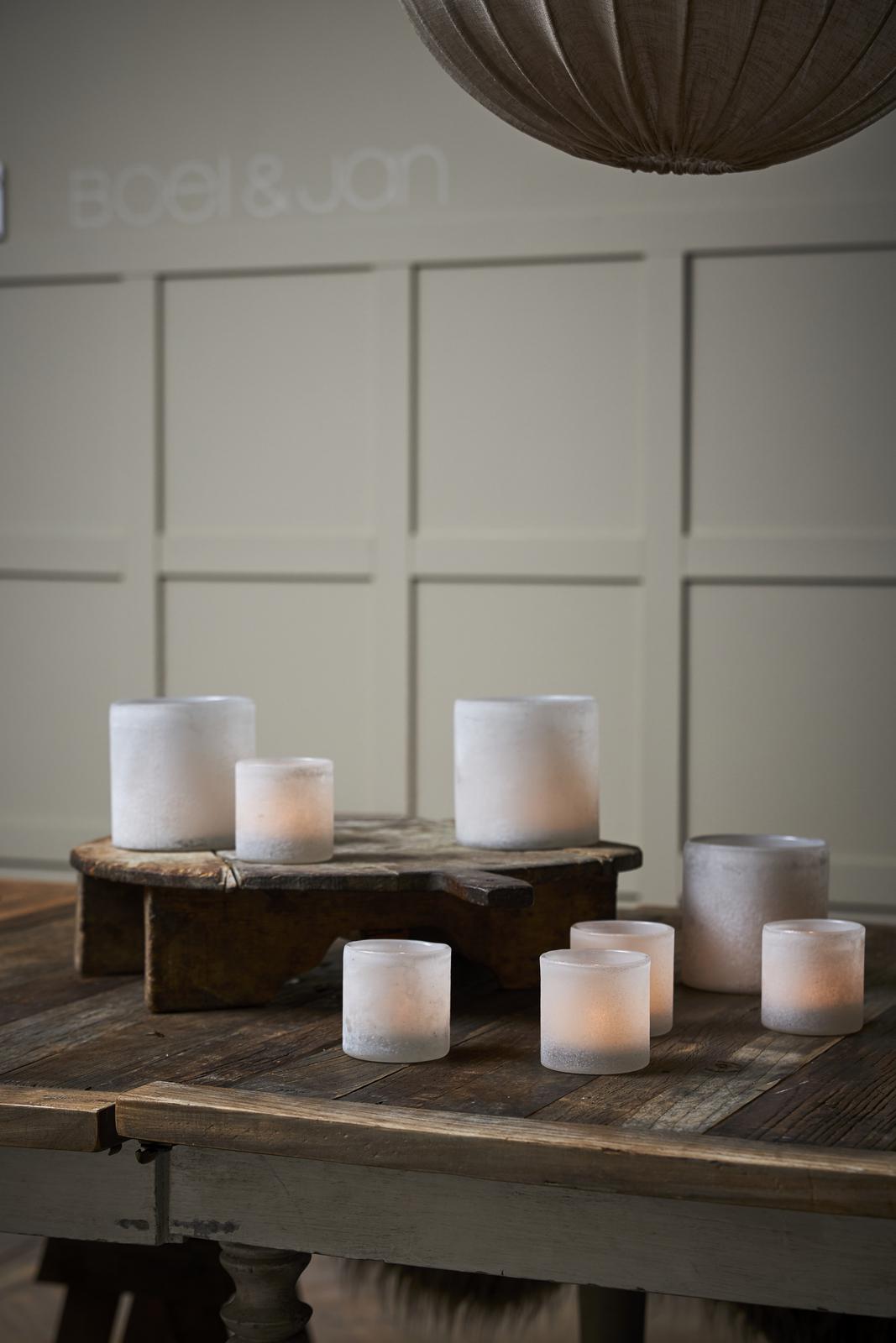 Bungenäs frostad lykta vit S