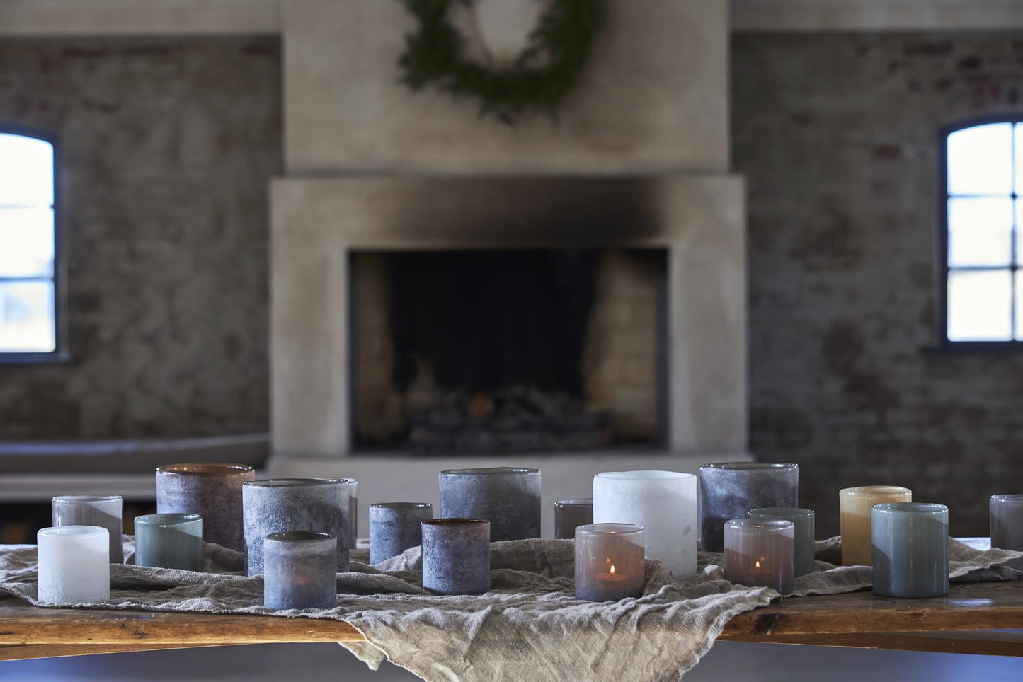 Bungenäs frostad lykta grå S