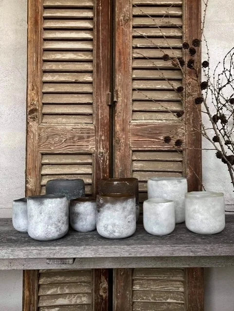 Halde ljuskopp grå 12cm