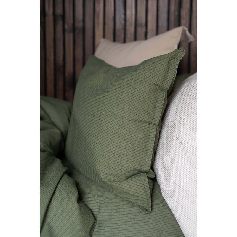 Yoko grön örngott smalrandigt