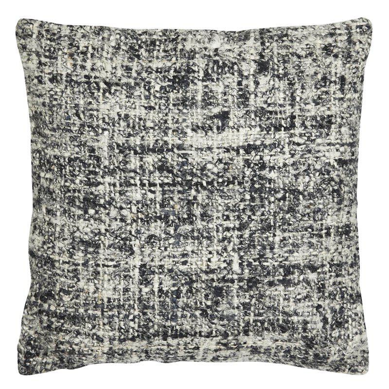 Bold kuddfodral svart/vit 50x50cm