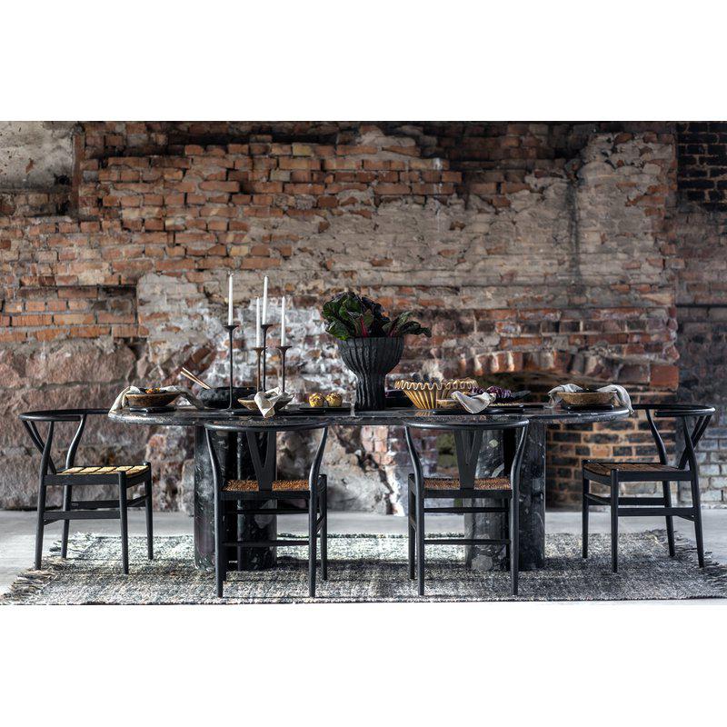 Dia svart ljusstake aluminium 42cm