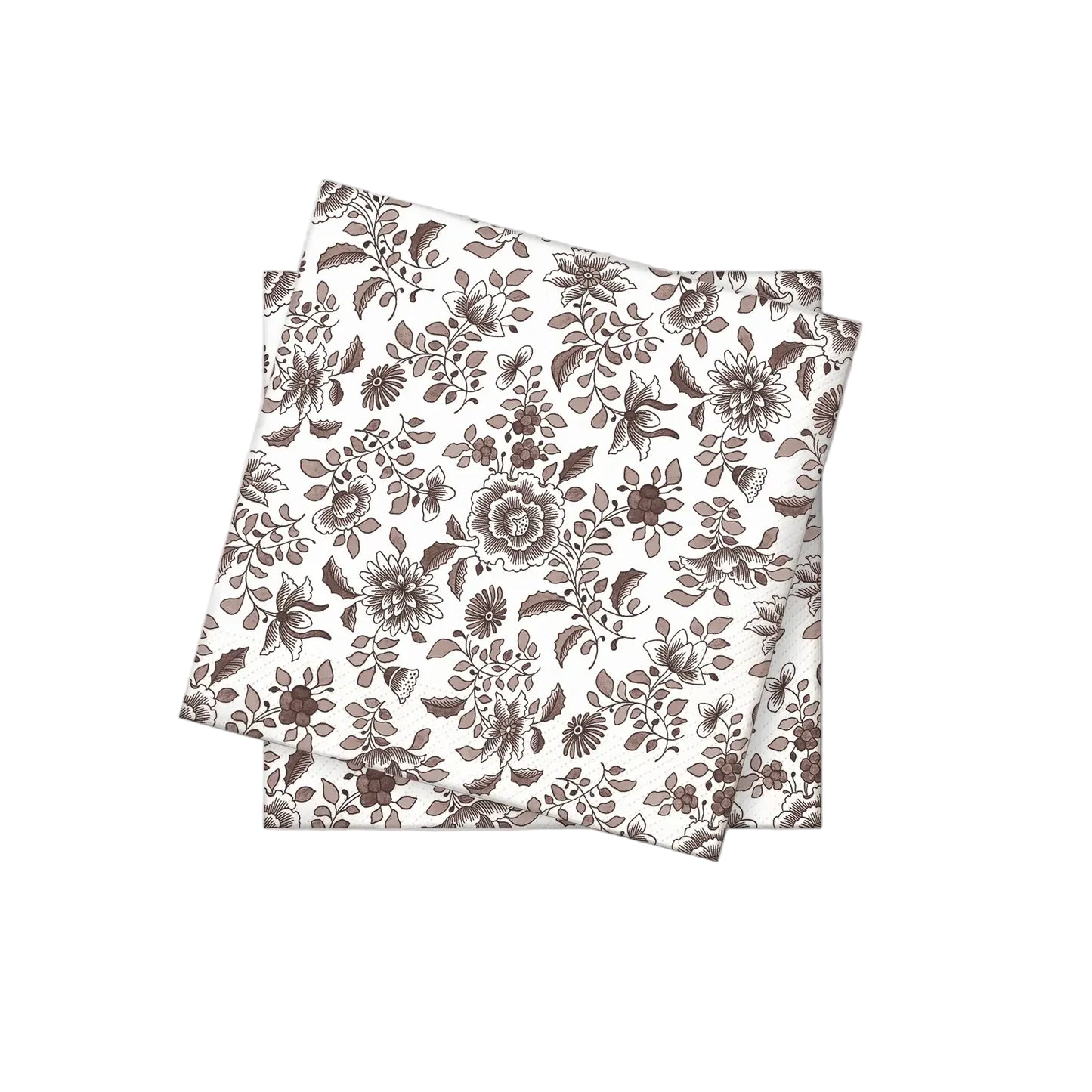 Pappservett Nejlika 40x40 brun 50-pack