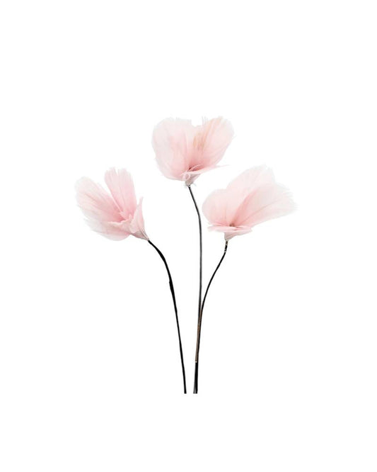 Fjäderblommor mini ljusrosa 12-pack