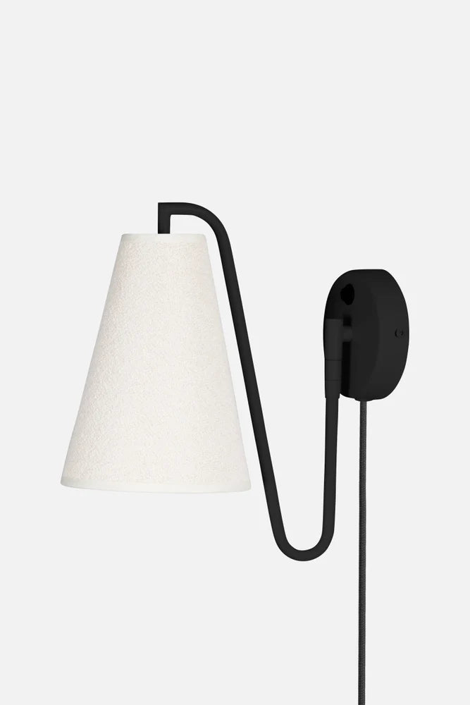 Vägglampa Lou svart/vit