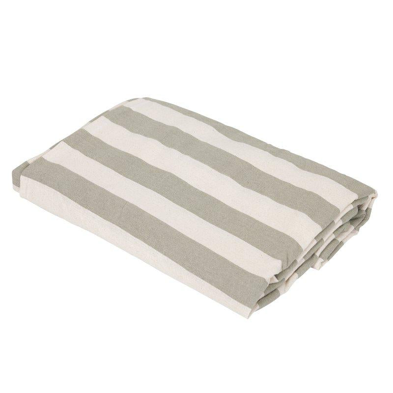 Amalia lindblomsgrön/vit duk