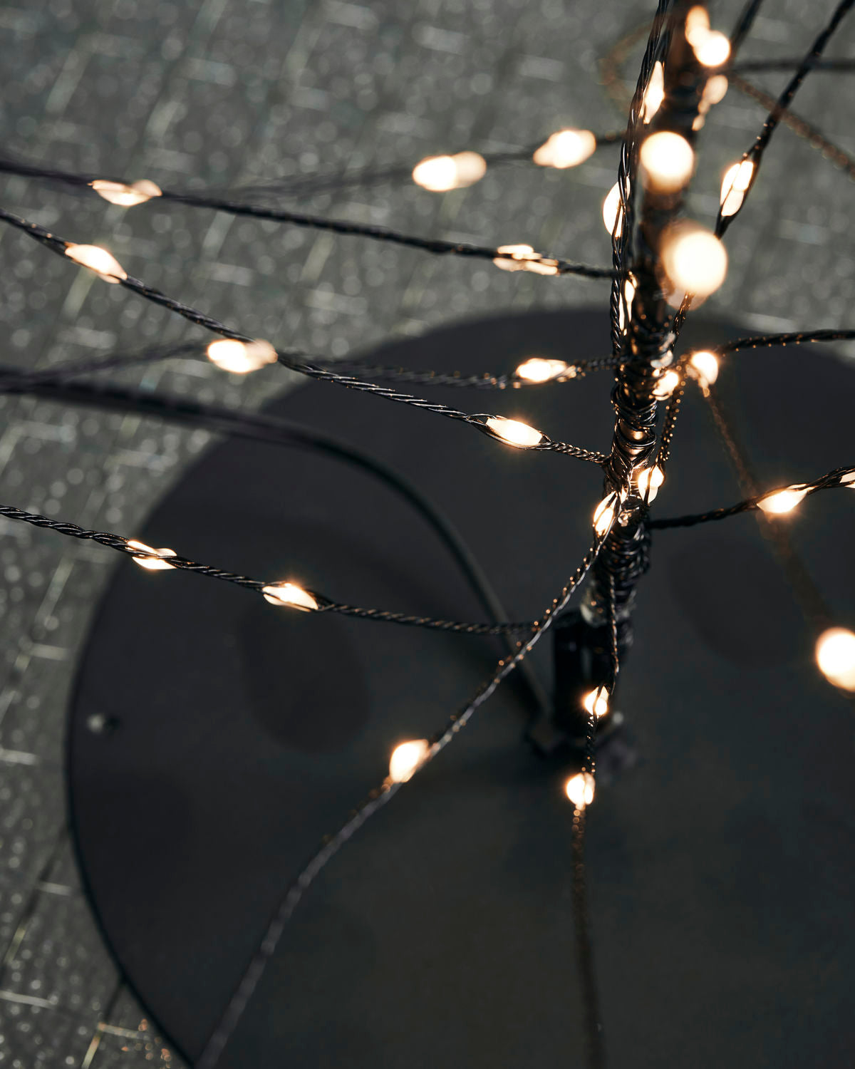 Julgran i ståltråd svart 45cm