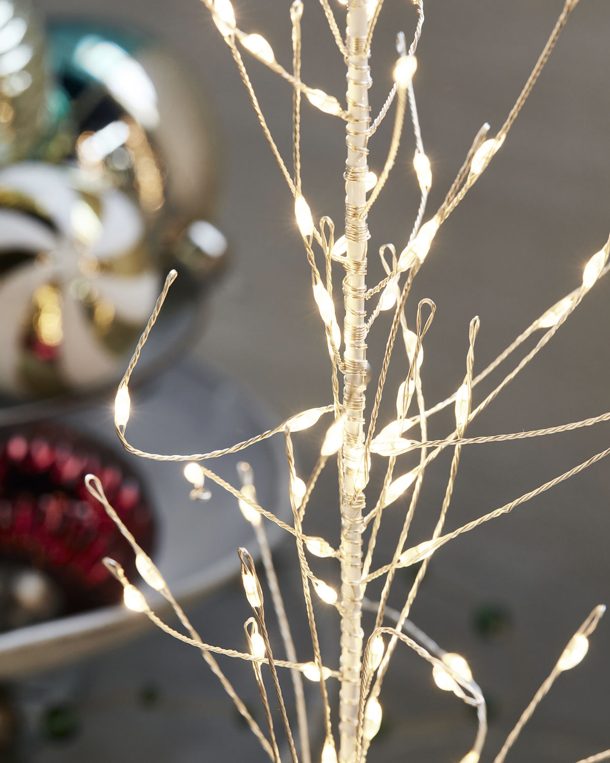 Julgran i ståltråd vit 45cm