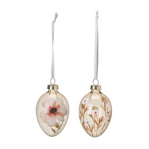 6-pack blommönstrade glasägg