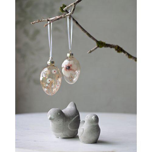 6-pack blommönstrade glasägg