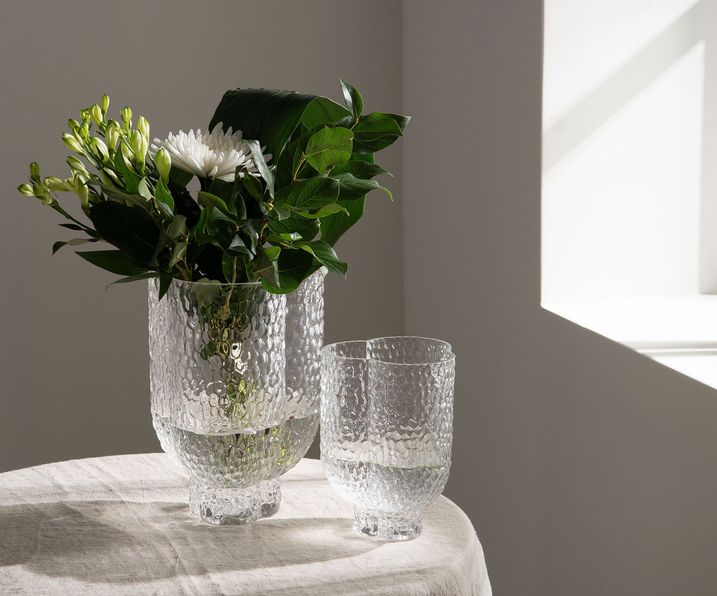 Vas mönstrat glas S