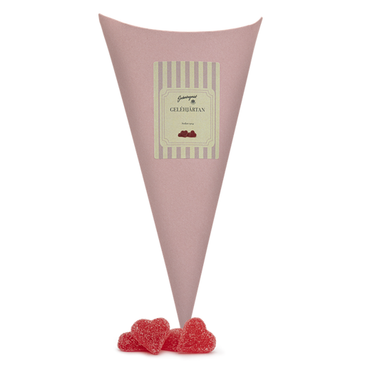 Geléhjärtan i strut 200gr