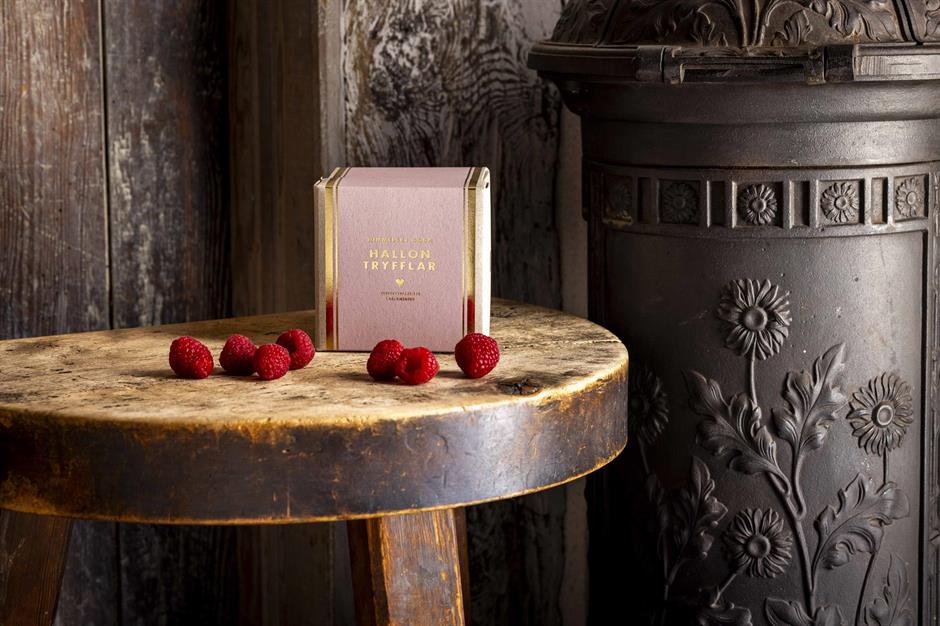 Himmelska hallontryfflar premium 200gr