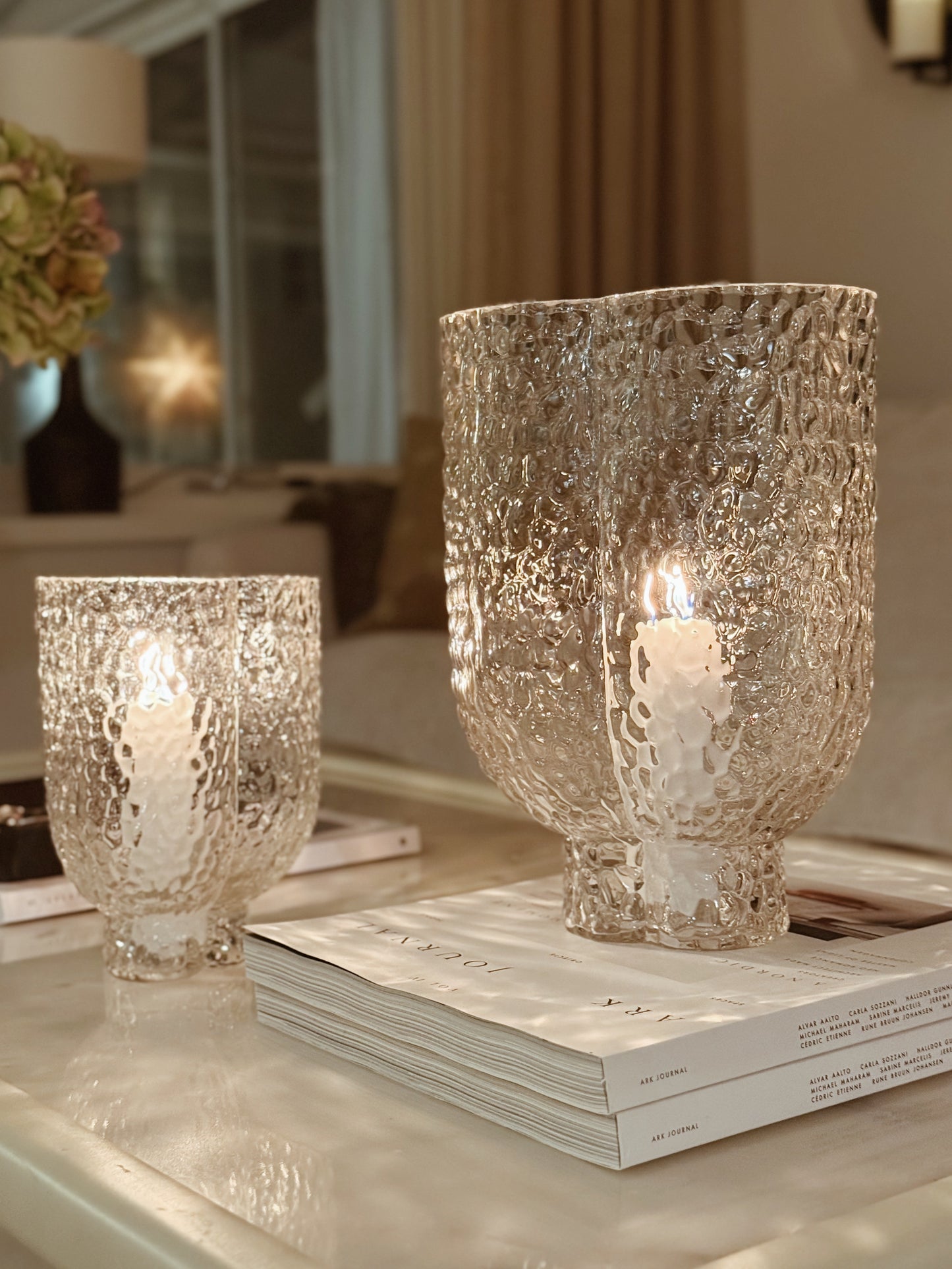 Vas mönstrat glas S