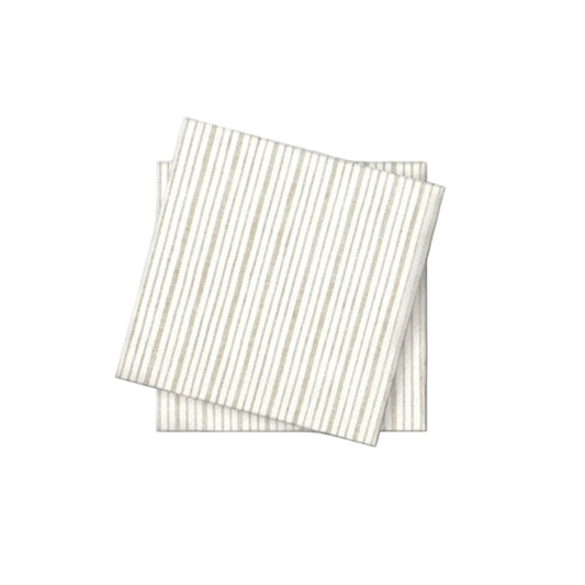 Papperservett Rand Kaffe Beige 24x24cm 50st