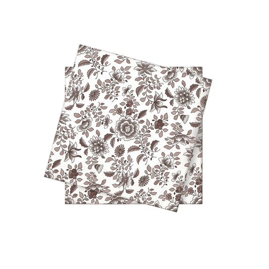 Pappservett Nejlika 40x40 brun  50-pack